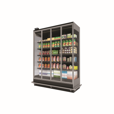 vertical chilled multideck with glass doors