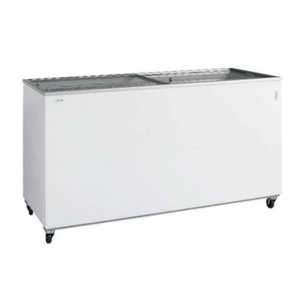 white chest freezer IC500 sliding doors