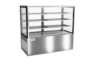 glass and stainless steel cabinet for chilled food