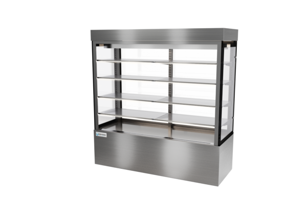 stainless food service display custom cabinet
