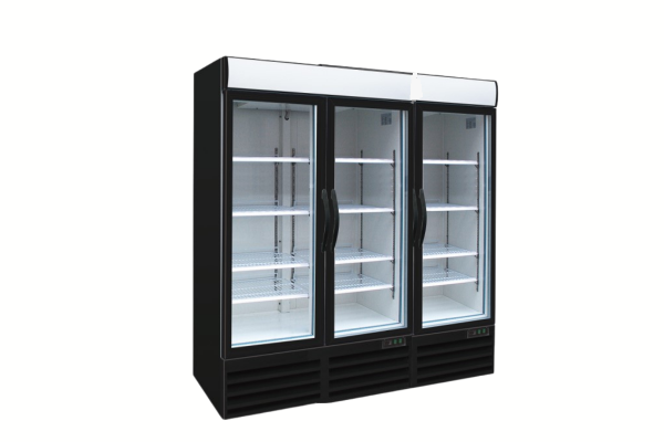 3 door freezer black with lightbox