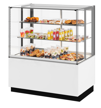 white convenience food cabinet