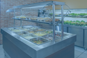 bain marie for food service with hot food displayed